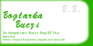 boglarka buczi business card